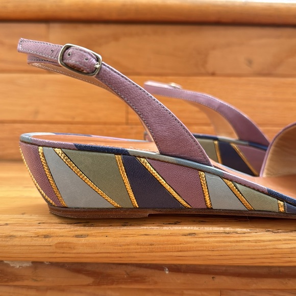 CCO PRICE DROP 🔥🔥 Beautiful Mario Prologue Lavender Leather Sandals Size 9.5 - Picture 5 of 7